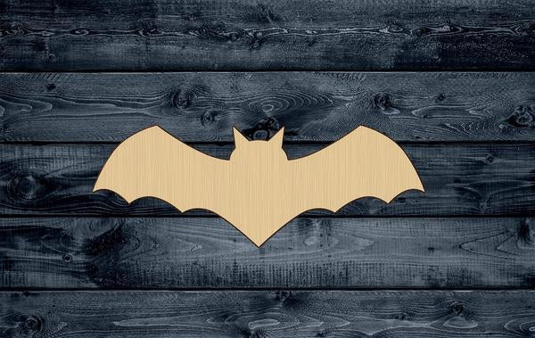 Bat Fly Halloween Wood Cutout Shape Silhouette Blank Unpainted Sign 1/4 inch thick