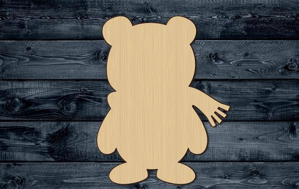 Bear Baby Animal Wood Cutout Garden Shape Silhouette Blank Unpainted Sign 1/4 inch thick