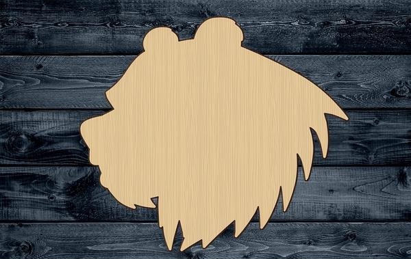 Bear Head Angry Shape Silhouette Blank Unpainted Wood Cutout Sign 1/4 inch thick