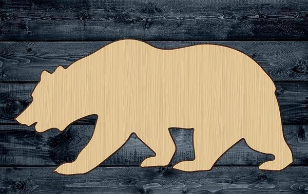 Bear Wood Cutout Grizzly Shape Silhouette Blank Unpainted Sign 1/4 inch thick