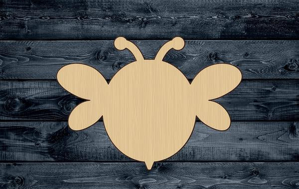 Bee Honey Insect Wood Cutout Shape Silhouette Blank Unpainted Sign 1/4 inch thick