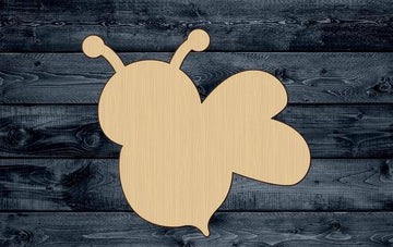 Bee Honey Wood Cutout Silhouette Blank Unpainted Sign 1/4 inch thick