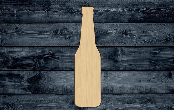 Beer Bottle Wood Cutout Shape Silhouette Blank Unpainted Sign 1/4 inch thick