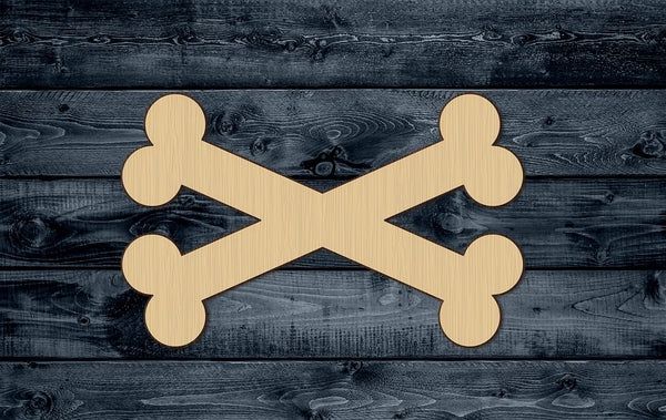 Crossbones Skull Bones Pirate Death Wood Cutout Shape Silhouette Blank Unpainted Sign 1/4 inch thick