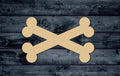 Crossbones Skull Bones Pirate Death Wood Cutout Shape Silhouette Blank Unpainted Sign 1/4 inch thick