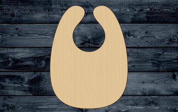 Bib Apron Baby Wood Cutout Shape Silhouette Blank Unpainted Sign 1/4 inch thick