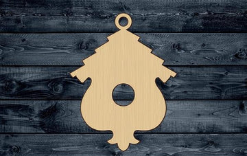 Bird House Wood Cutout Shape Silhouette Blank Unpainted Sign 1/4 inch thick