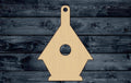Bird House Wood Cutout Shape Silhouette Blank Unpainted Sign 1/4 inch thick