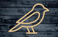 Bird Stylized Animal Wood Cutout Shape Blank Unpainted Sign 1/4 inch thick