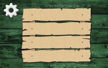 Boards Planks Wood Cutout Unpainted Shape Sign 1/4 inch thick (bolts/nuts not included)