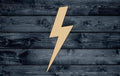 Bolt Lightning Thunder Wood Cutout Silhouette Blank Unpainted Sign 1/4 inch thick