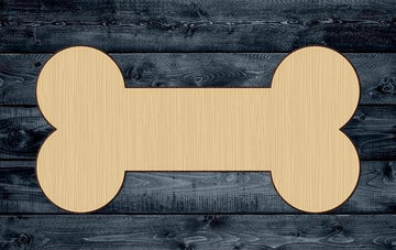 Bone Dog Wood Cutout Shape Silhouette Blank Unpainted Sign 1/4 inch thick