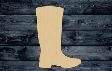 Boot Rain Mud Wood Cutout Shape Silhouette Blank Unpainted Sign 1/4 inch thick