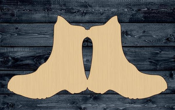 Boots Military Army Shape Silhouette Blank Unpainted Wood Cutout Sign 1/4 inch thick