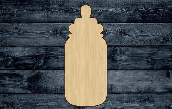 Bottle Baby Milk Wood Cutout Shape Silhouette Blank Unpainted Sign 1/4 inch thick