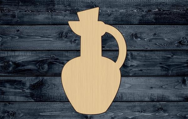 Bottle Olive Oil Wood Cutout Shape Silhouette Blank Unpainted Sign 1/4 inch thick