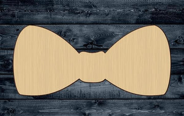 Bowtie Bow Tie Men Shape Silhouette Blank Unpainted Wood Cutout Sign 1/4 inch thick