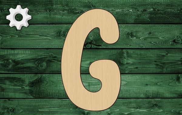 Bubble Font Letter Number Block Wood Cutout Shape Silhouette Blank Unpainted Sign 1/4 inch thick