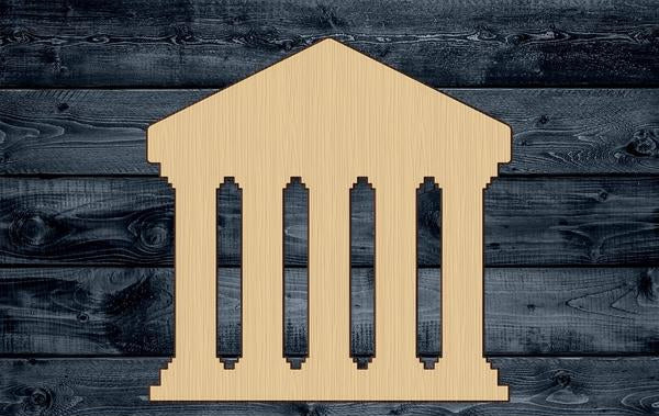 Building Greek Ancient Wood Cutout Shape Silhouette Blank Unpainted Sign 1/4 inch thick