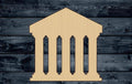 Building Greek Ancient Wood Cutout Shape Silhouette Blank Unpainted Sign 1/4 inch thick