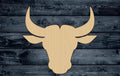 Bull Head Horns Cow Cattle Animal Wood Cutout Shape Silhouette Blank Unpainted Sign 1/4 inch thick
