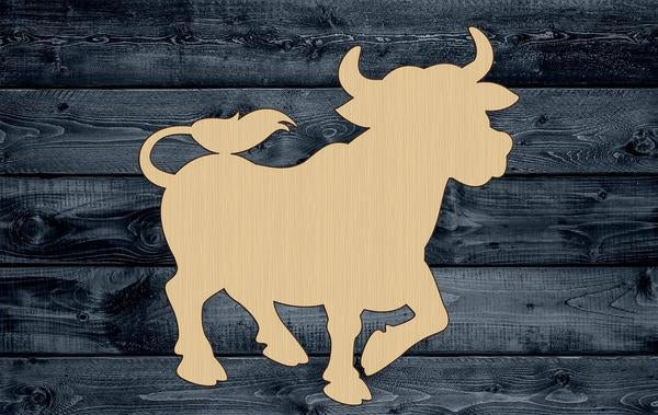 Bull Horn Wood Cutout Shape Silhouette Blank Unpainted Sign 1/4 inch thick