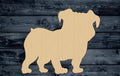 Bulldog English Dog Pup Pet Wood Cutout Silhouette Blank Unpainted Sign 1/4 inch thick