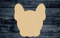 Bulldog French Head Wood Cutout Contour Silhouette Blank Unpainted Sign 1/4 inch thick