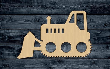 Bulldozer Truck Car Wood Cutout Shape Silhouette Blank Unpainted Sign 1/4 inch thick