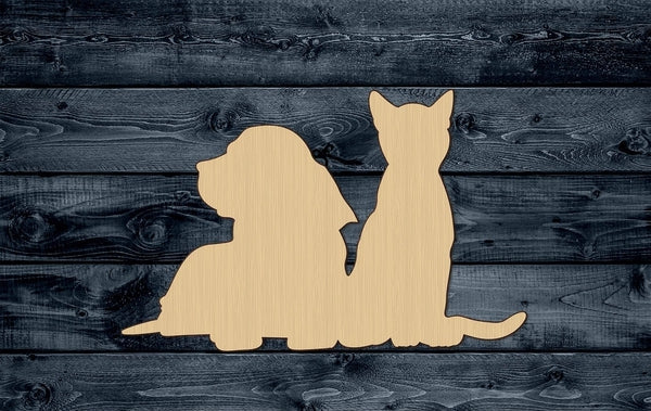 Dog Cat Pet Love Pup Animal Wood Cutout Shape Contour Unpainted Sign 1/4 inch thick