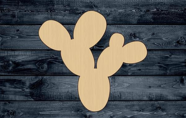 Cactus Desert Flower Shape Silhouette Blank Unpainted Wood Cutout Sign 1/4 inch thick