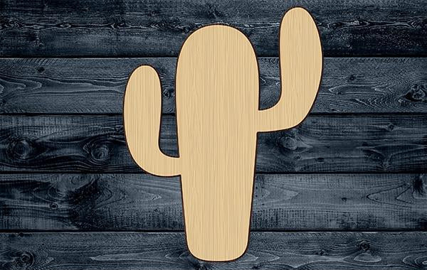 Cactus Desert Flower Shape Silhouette Blank Unpainted Wood Cutout Sign 1/4 inch thick