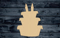 Cake Wedding Birthday Wood Cutout Shape Silhouette Blank Unpainted Sign 1/4 inch thick
