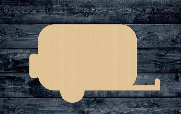 Camper RV Trailer Wood Cutout Shape Silhouette Blank Unpainted Sign 1/4 inch thick
