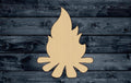 Campfire Fire Flame Shape Silhouette Blank Unpainted Wood Cutout Sign 1/4 inch thick