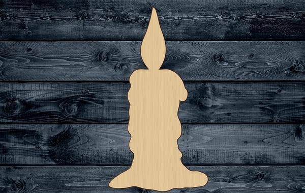 Candle Flame Fire Halloween Scary Wood Cutout Shape Silhouette Blank Unpainted Sign 1/4 inch thick