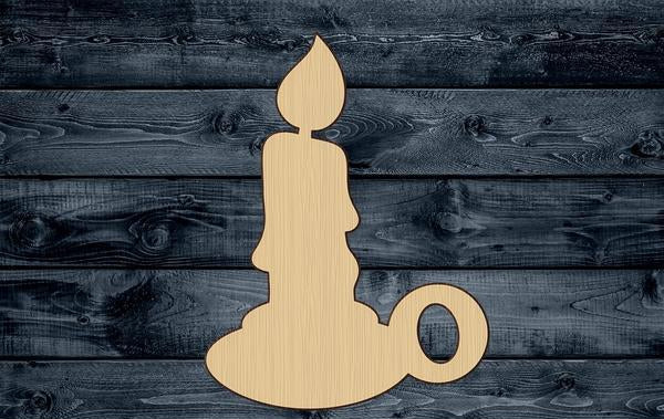 Candle Halloween Christmas Wood Cutout Shape Silhouette Blank Unpainted Sign 1/4 inch thick