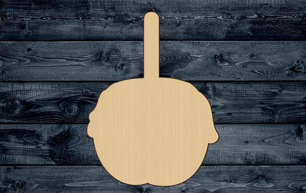Candy Apple Treat Wood Cutout Shape Silhouette Blank Unpainted Sign 1/4 inch thick