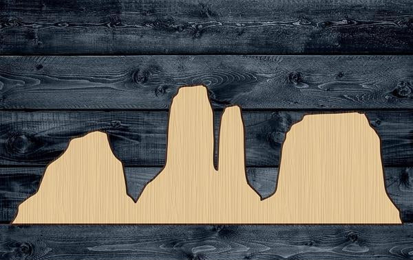 Canyon Desert Rocks Wood Cutout Shape Contour Unpainted Sign 1/4 inch thick