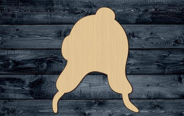 Cap Snow Winter Cold Wood Cutout Shape Silhouette Blank Unpainted Sign 1/4 inch thick