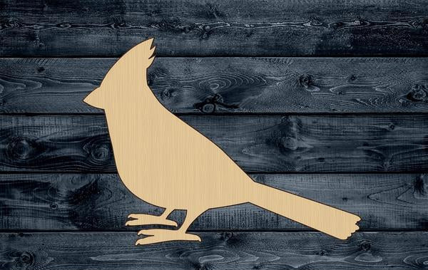 Cardinal Bird Wood Cutout Shape Silhouette Blank Unpainted Sign 1/4 inch thick