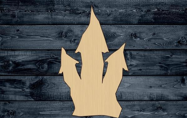 Castle Halloween Scary Wood Cutout Shape Silhouette Blank Unpainted Sign 1/4 inch thick