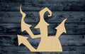 Castle Halloween Scary Wood Cutout Shape Silhouette Blank Unpainted Sign 1/4 inch thick