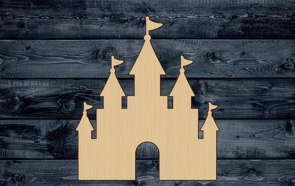 Castle Princess Wood Cutout Shape Silhouette Blank Unpainted Sign 1/4 inch thick