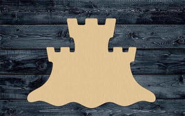 Castle Sand Wood Cutout Shape Silhouette Blank Unpainted Sign 1/4 inch thick 1/4 inch thick