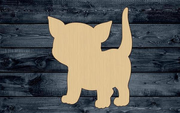 Cat Baby Pet Wood Cutout Silhouette Blank Unpainted Sign 1/4 inch thick