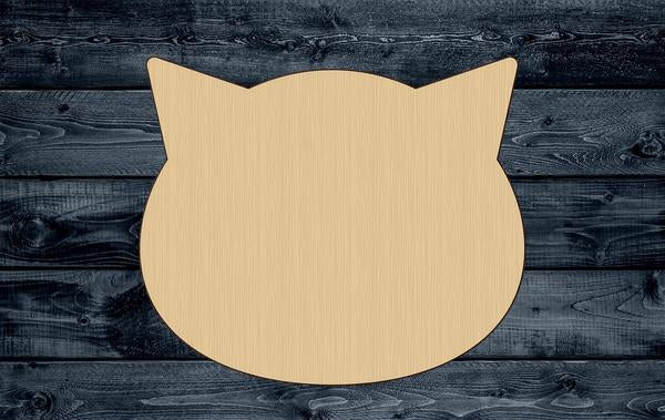 Cat Feline Pet Wood Cutout Contour Silhouette Blank Unpainted Sign 1/4 inch thick