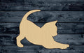 Cat Kitten Play Pet Wood Cutout Shape Silhouette Blank Unpainted Sign 1/4 inch thick