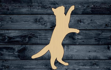 Cat Pet Play Wood Cutout Shape Silhouette Blank Unpainted Sign 1/4 inch thick