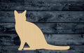Cat Pet Wood Cutout Shape Silhouette Blank Unpainted Sign 1/4 inch thick